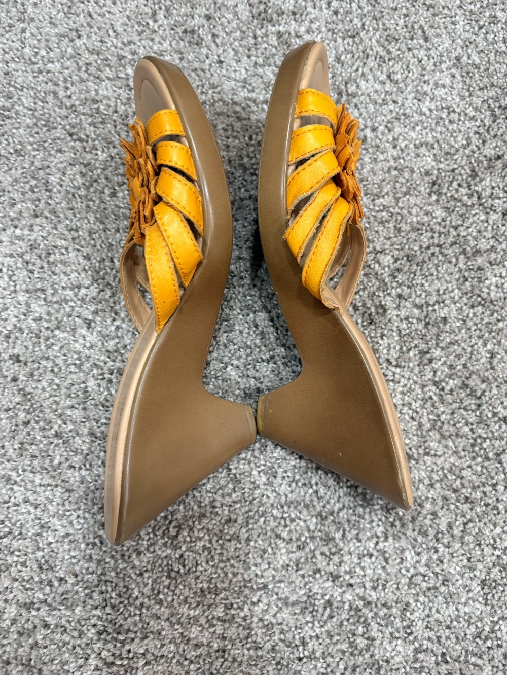 St. John's Bay Yellow Floral Slide Mules - Picture 6 of 9